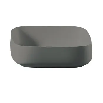 Раковина накладная Quadro Artceram Cognac 55x35, Saniglaze, grigio oliva COL008 15 34