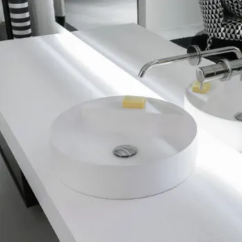 Раковина на столешницу ANTONIO LUPI SIMPLO 45х11, без отв., для установки, с самотечным донным клапаном, Flumood, белый А0002449163