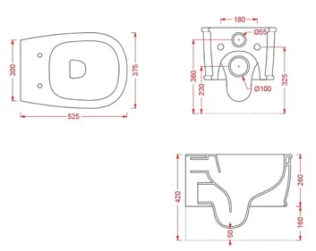 Унитаз подвесной 525 375 Artceram Atelier Green Salvia