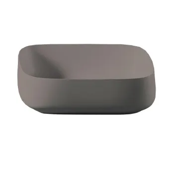 Раковина накладная Quadro Artceram Cognac 55x35, Saniglaze, gravel COL008 60 34