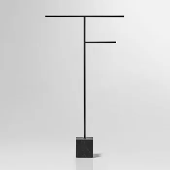 Полотенцедержатель Antonio Lupi Bivio напольный, база из мрамора Nero Marquinia satinato, Nero goffrato А0002457111