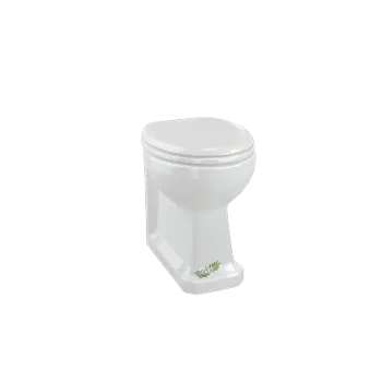 Напольный унитаз Burlington Bespoke/floral P14 FORE коричневый