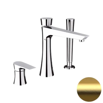 Смеситель для ванны Daniel Diva DV691DP золото брашированное