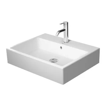 Duravit Vero Air Раковина 600мм, с переливом, с площадкой, с 1 отв. под смеситель, на столешницу, Цвет белый