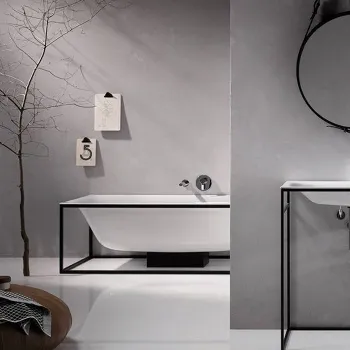 Каркас для ванны Bette Lux 190x90см с панелью под слив черная матовая Q003-815