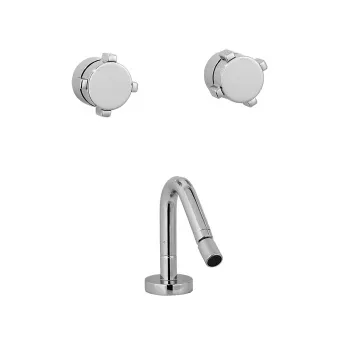 Смеситель для биде Stella Aster на 1 отверстие 3608, с встраиваемыми ручками, хром AT 01304 CR00