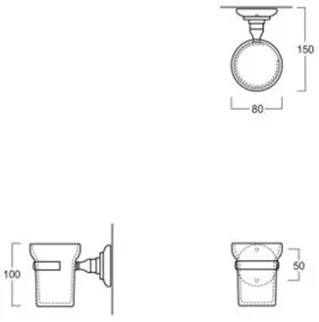 Стакан подвесной Simas Victoria 80 100 150
