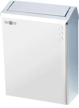 Контейнер для мусора Nofer настенный из нержавеющей стали белый 23 л. с крышкой 14079.W