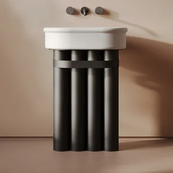 Тумба с раковиной Artceram Church 71х53х34, напольная, черный матовый BRL003 05 00