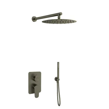 Смеситель для душа Ramonsoler Alexia встраиваемый с тропическим и ручным душем графит K3615022GR