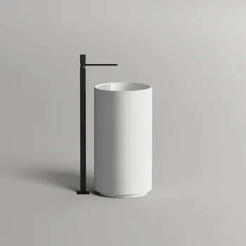 Раковина напол Salini Armonia 130114GN/слив в стену белый глянц