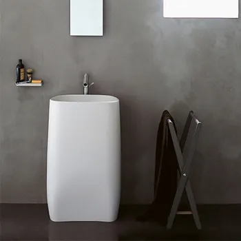 Раковина Agape Pear C 55.5x40.9x90, без отв., выпуск в стену, белый ACER0896MZ *0