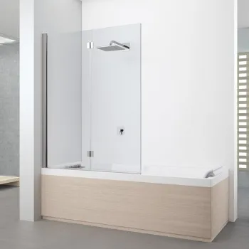 Шторка на ванну Novellini Young 120x151,6см, левая SX, стекло прозрачное, профиль хром, Y21BSV120S-1K