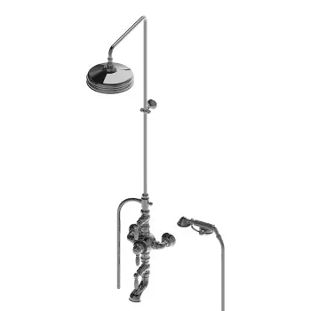 Душевой комплект Stella Italica Leve IS3274/33-220: термостатический смеситель с изливом для ванны, штанга+ручной+верхний душ 220 хром IL 06150 CR00