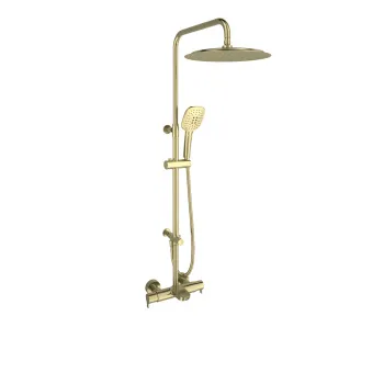 Душевая система Ramonsoler Blautherm термостатическая без излива с ручным душем золото 945613RP300OC