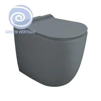 Унитаз напольный Simas Vignoni VI01VERT cemento matt серый