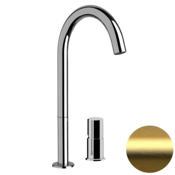 Смеситель для раковины Daniel Trilogy TG655LDP золото брашированное