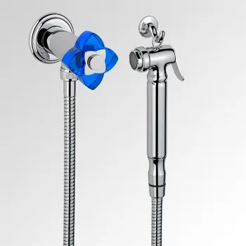 Гигиенический душ THG Petale De Cristal Bleu U6B-A02-5840/8 хром