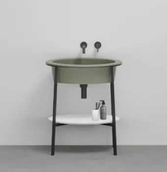 Раковина встраиваемая Cielo I Catini Catino Oval CALAO AG 70 см зеленый