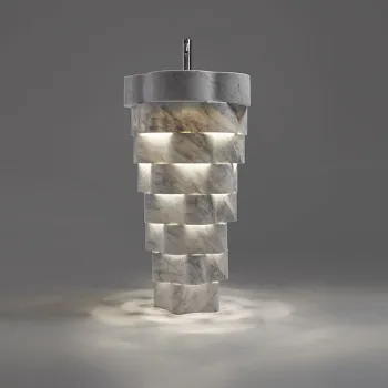 Раковина Antonio Lupi Intreccio 47x85, без отв., с LED подсветкой, с донным клапаном и сифоном, Marmo di Carrara А0002423681