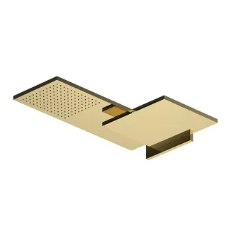 Двойной верхний душ Fantini Venezia латунь, настенный, золото плюс 86 01 8035B