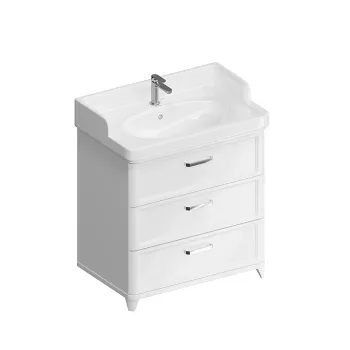 Тумбанапольная сящикамибелая глянцевая Kerama Marazzi Pompei PO.M.80.3\WHT белая глянцевая