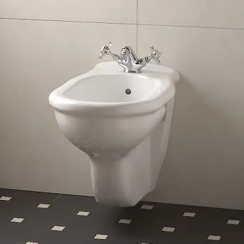 Биде подвесное Devon&Devon New Etoile 1 отв. под смесит. 33x53,5 белый IBBID1FSET