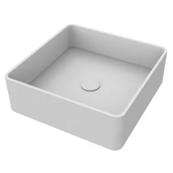 Раковина Moma Jump1 370х370 для установки на столешницу, с донным клапаном, белый матовый LJ070241.MWS