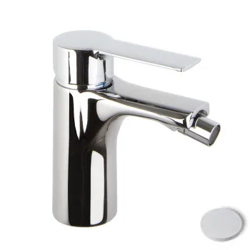 Смеситель для биде Fima Carlo Frattini Mast с донным клапаном, белый матовый F3132BS