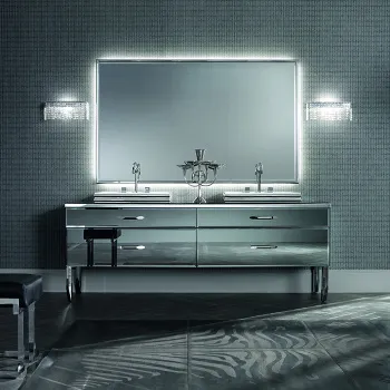 Зеркало Vitage Milldue Edition Hilton ZURIGO 1800х1100х55, с светодиодной подсветкой, рама сталь, 3330.98