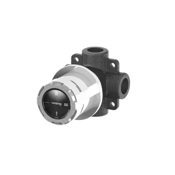 Встраиваемый переключатель для душа Stella Timeaster 0/153 на 2 выхода, круглая ручка d=52 хром, ручка черная TA 01202 CR00N