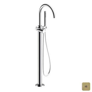 Смеситель напольный для ванны Almar Vasca излив 277, внешняя часть, high brass brushed pvd E216000.HB