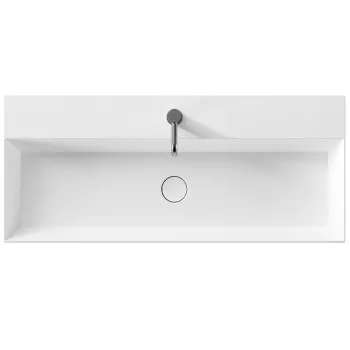 Раковина накладная Alice Spy 101x46хВ13,5, без отверстия под смеситель, белый глянцевый, 34350101N