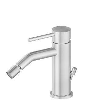 Смеситель для биде на Newform X-steel 316 1 отверстие с донный клапаном, излив 134мм, INOX 69623X.50.050