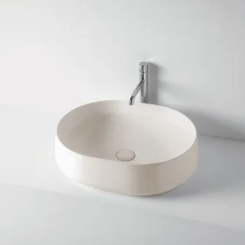 Раковина накладная Kerasan F10 56х44, Cерый матовый 460559