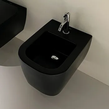 Биде подвесное Antonio Lupi Komodo 54х36х26см., 1 отв., nero А0002479614