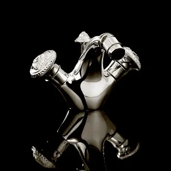 Смеситель для биде Devon&Devon Excelsior Swan на 1 отверстие донный клапан блестящий никель EXC-SW110NK