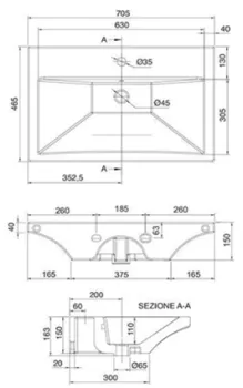 Раковина Scarabeo Butterfly 705 465 1 4004