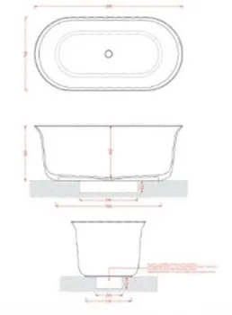 Ванна отдельностоящая Artceram Petite 1400 700 525 Living Tec