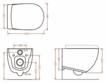 Унитаз подвесной Artceram File 2 0 520 360 370