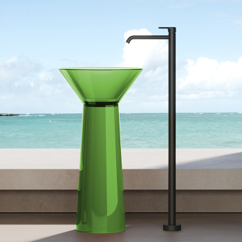 Раковина напольная Dea Design Pedestal Basin d480хh900, emerald DD2022 480 R3