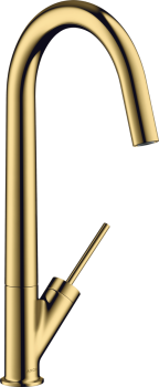 Axor Starck Смеситель для кухни, на 1 отв., с поворотным изливом, цвет: полированное золото 10822990