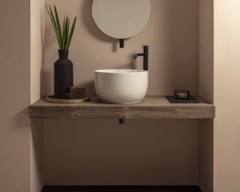 Раковина Globo T-Edge для установки на столешницу размер ? 38 см цвет bi (Bianco) TE038BI