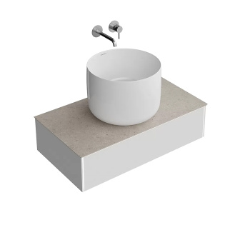 Тумба MAGICA подвесная Kerama Marazzi 90 1 ящик, утренний серый матовый MA.90.1\MGR.M