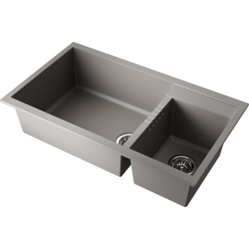 Мойка кухонная Omoikiri Tedori 86-2-LB-GR leningrad grey 4993573