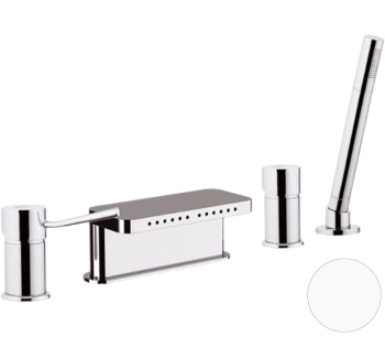 Смеситель для ванны Remer Minimal N06317MMBO, белый матовый