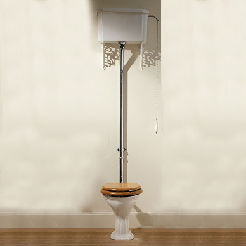 Труба для высокого бачка Devon&Devon Oxford хром зажим-держатель и коллекторы IB1041CP