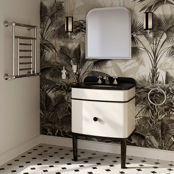 Тумба под раковину Devon&Devon Music Juninior 68х96.8 столешница NERO ASSOLUTO, мебели CREAM без раковины MUJUNEASCREAM