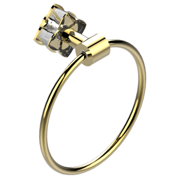 Полотенцедержатель THG Petale De Cristal Clair Lisere Dore U6E-F01-504N полированное золото