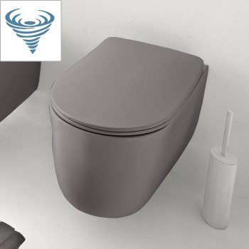 Унитаз подвесной Kerasan Nolita 531589 смыв Tornado, с креплениями WB9N, FERRO MATT